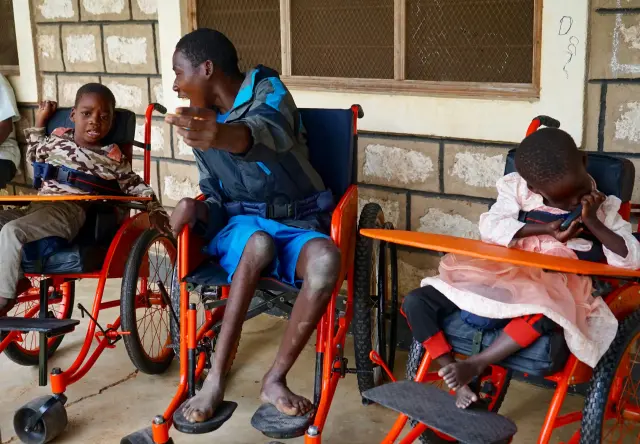 Children in wheelchair